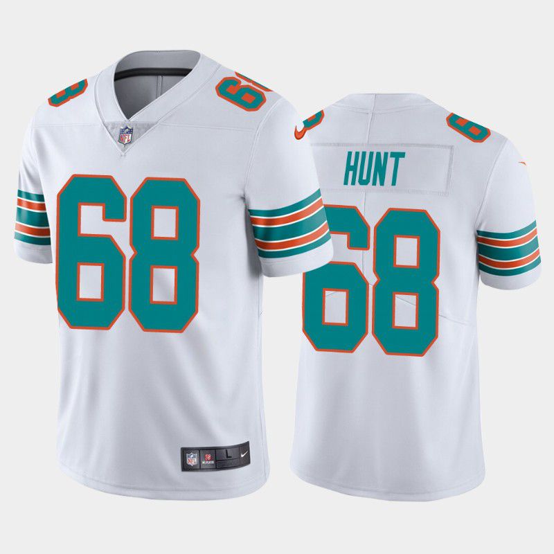 Men Miami Dolphins 68 Robert Hunt Nike White Limited NFL Jersey